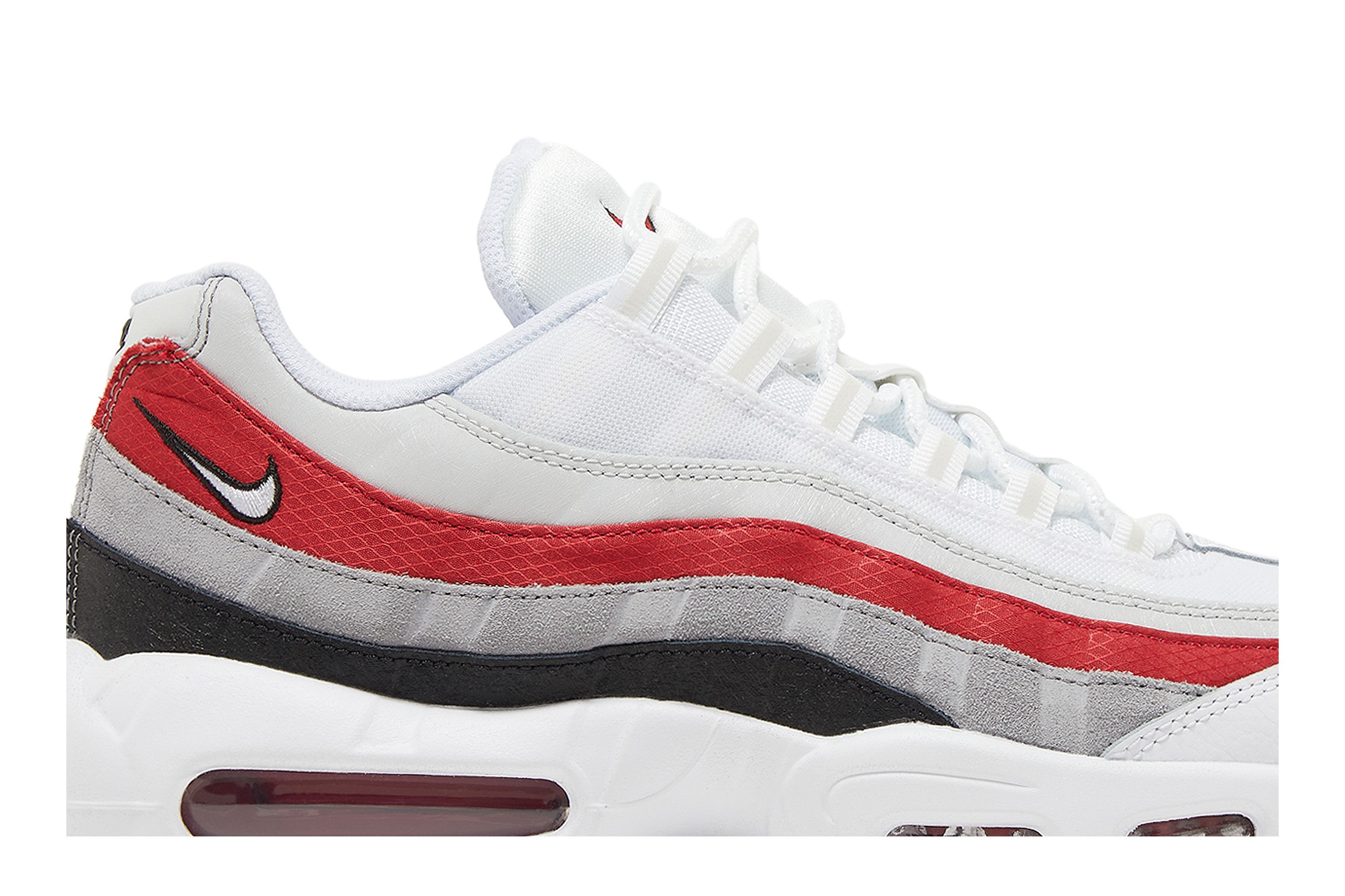 Air max 95 essential white red hot sale
