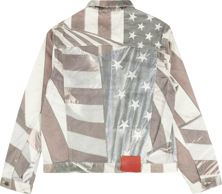 424 American Flag Denim Jacket Multicolor