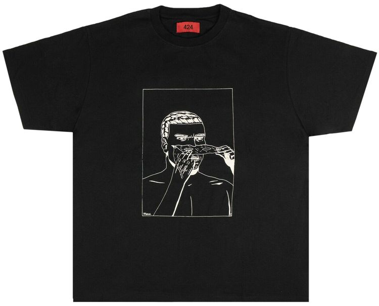 424 Short Sleeve Graphic T Shirt Black