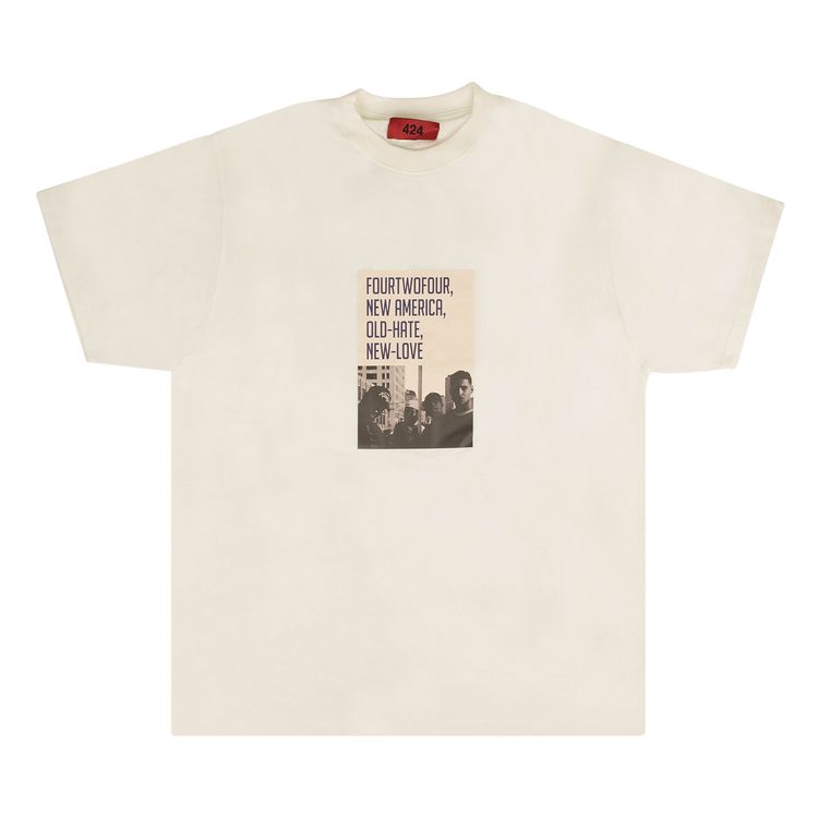 424 Short Sleeve New Love T Shirt White