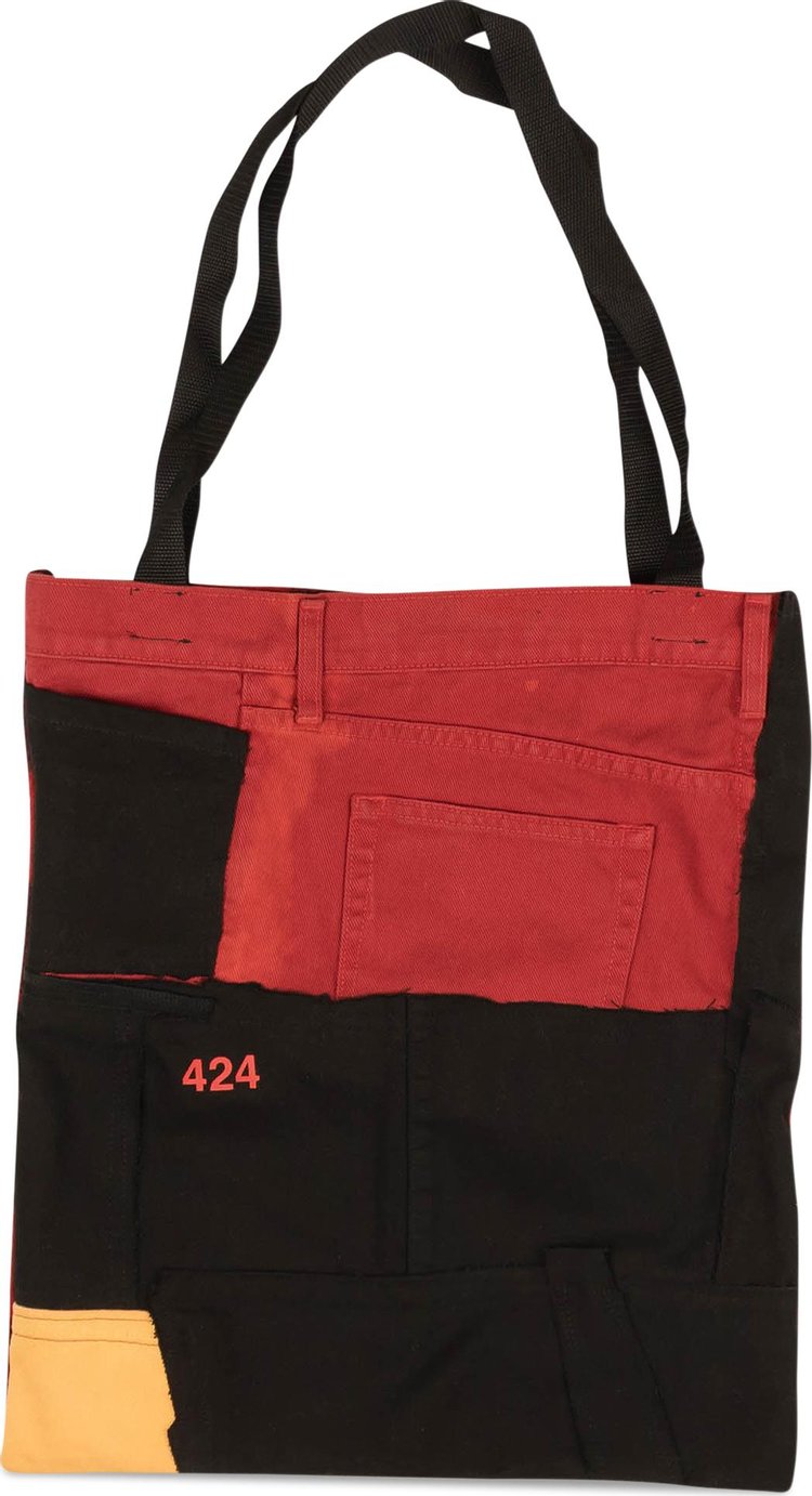 424 Plaid Tote Bag 'Black/Red'