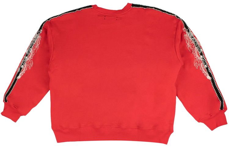 Amiri Dragon Outline Crewneck Red