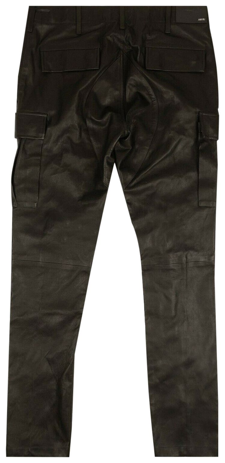 Amiri Leather Cargo Pants Black