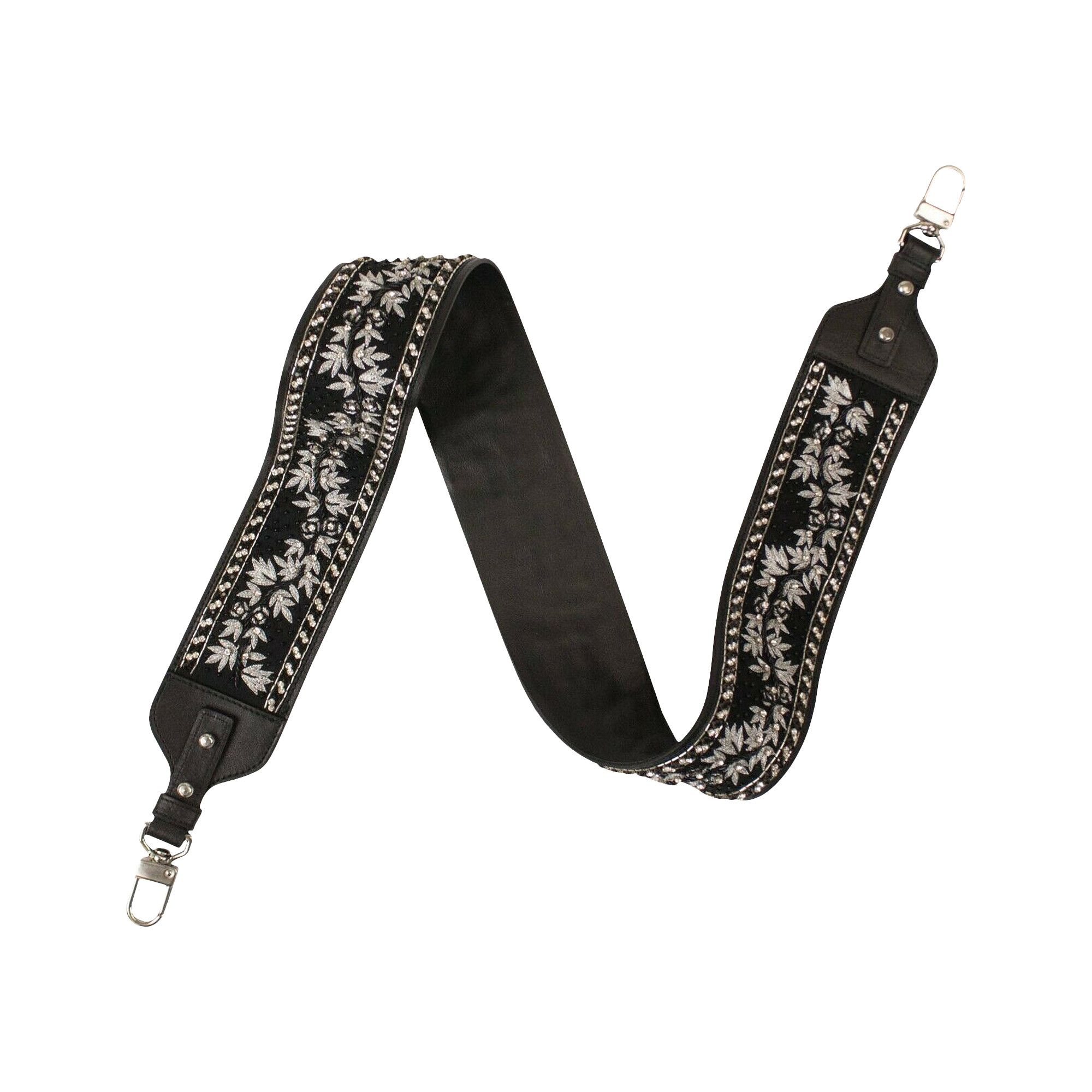 Buy Amiri Embellished Guitar Shouder Strap 'Black' - W9A31268COBLK BLAC |  GOAT