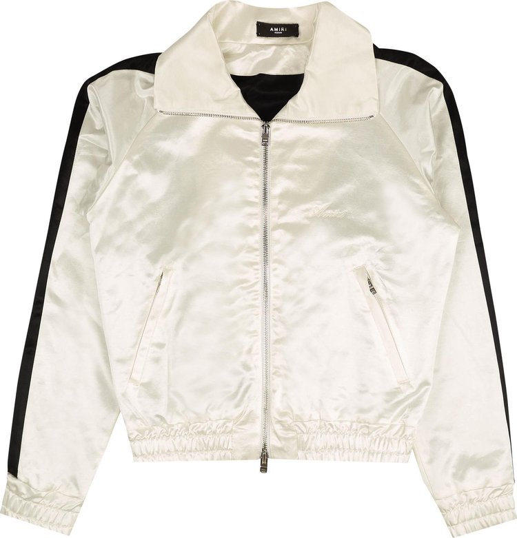 Buy Amiri Full Zip Satin Track Jacket 'White' - MJT001 111 WHIT | GOAT