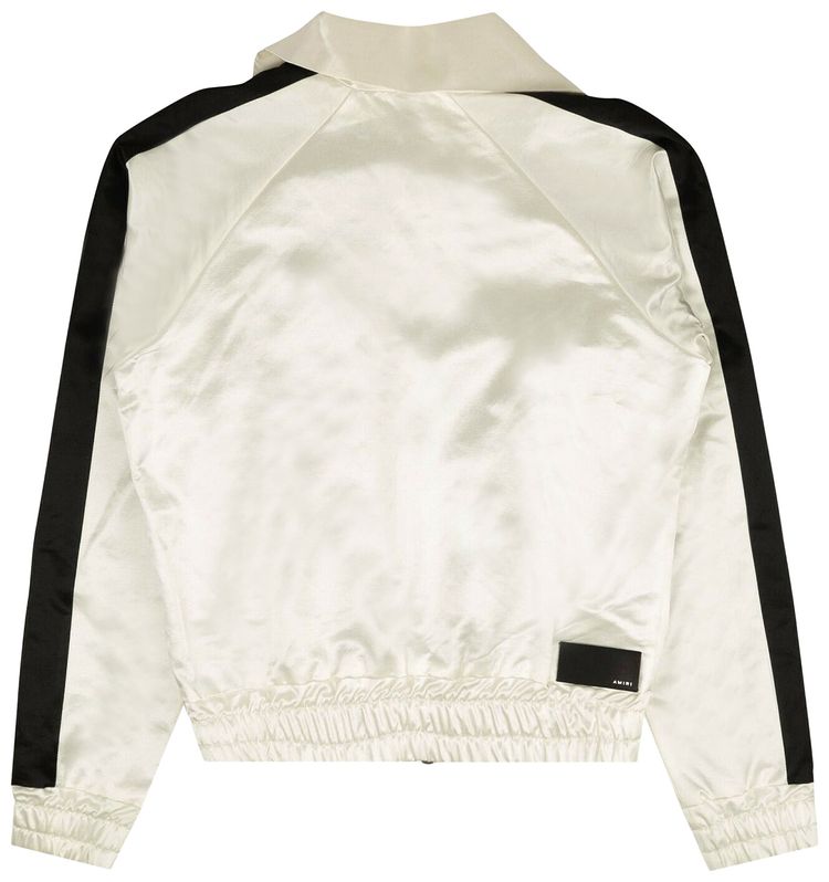 Amiri Full Zip Satin Track Jacket White