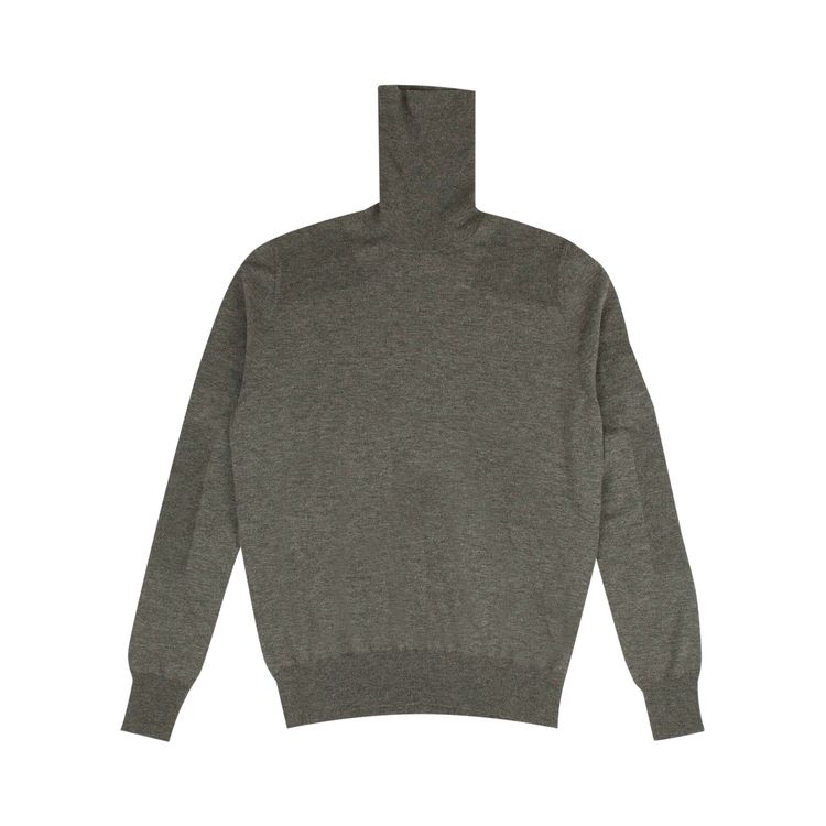 Amiri Wool Fitted Turtleneck Sweater Grey