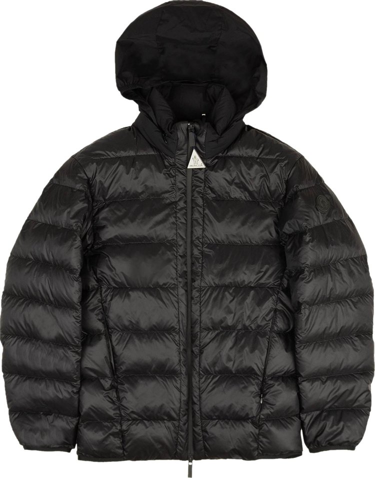 Buy Moncler Logo Peyre Down Puffer Jacket Coat 'Black ...