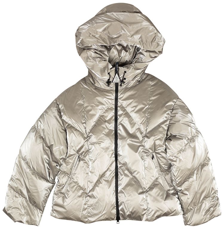 Moncler Frele Short Down Jacket Coat Silver