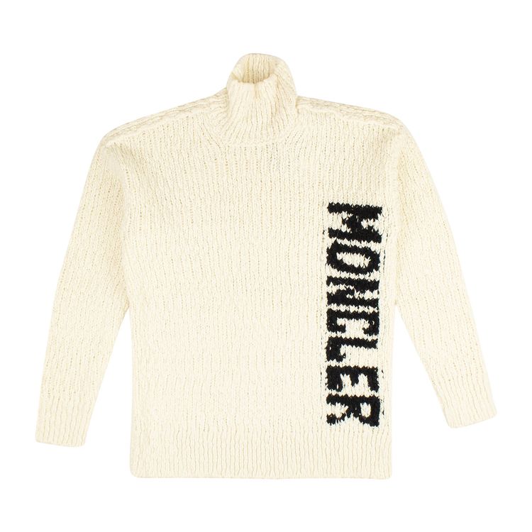 Moncler Intarsia Wool Knit Sweater White
