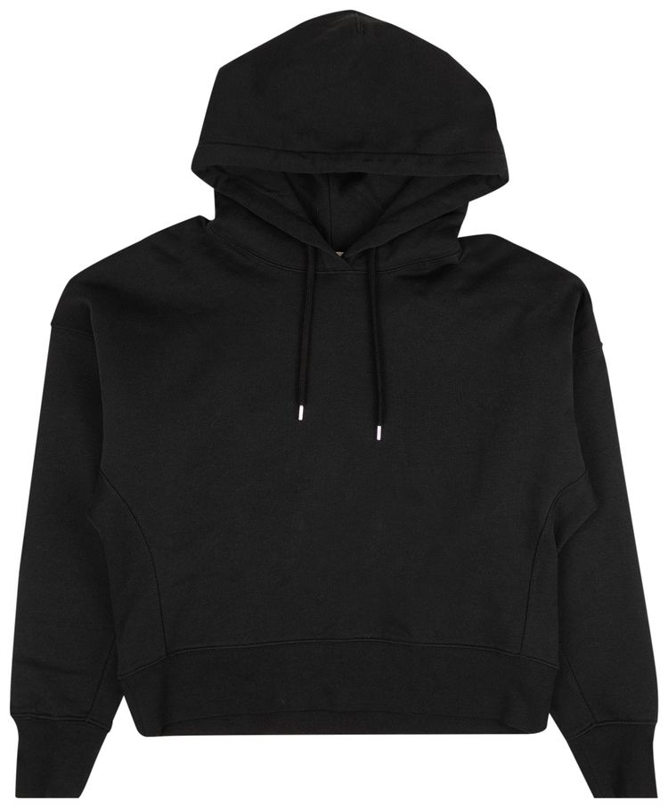 Moncler Metallic Lettering Logo Hoodie Sweatshirt Black