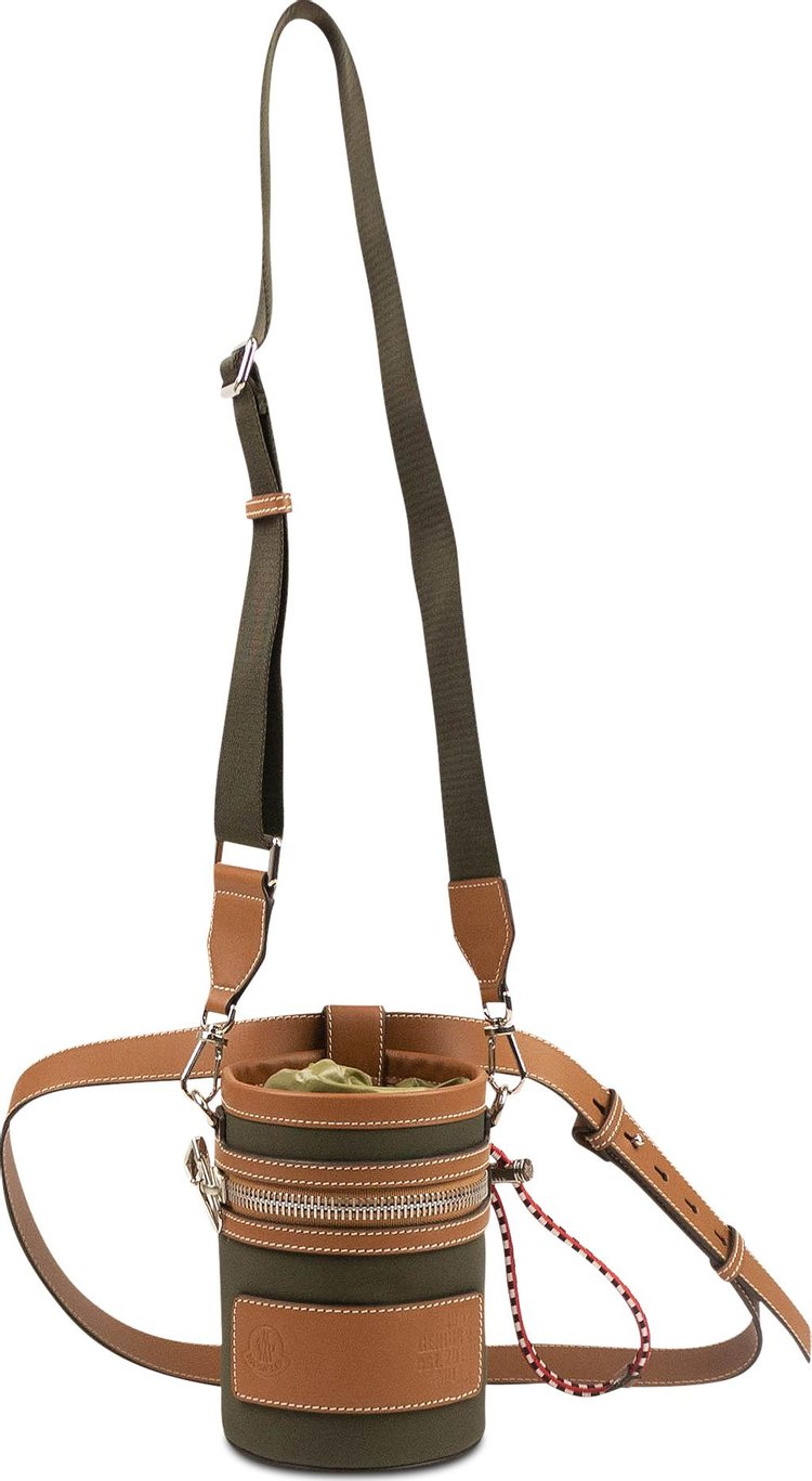Moncler 1952 Leather Bucket Bag 'Green/Brown'