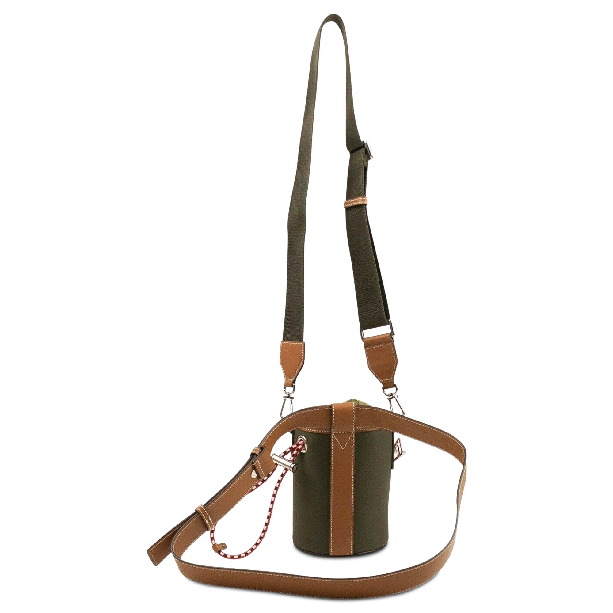 Buy Moncler 1952 Leather Bucket Bag 'Green/Brown Buy Moncler 1952 Leather Bucket Bag 'Green/Brown