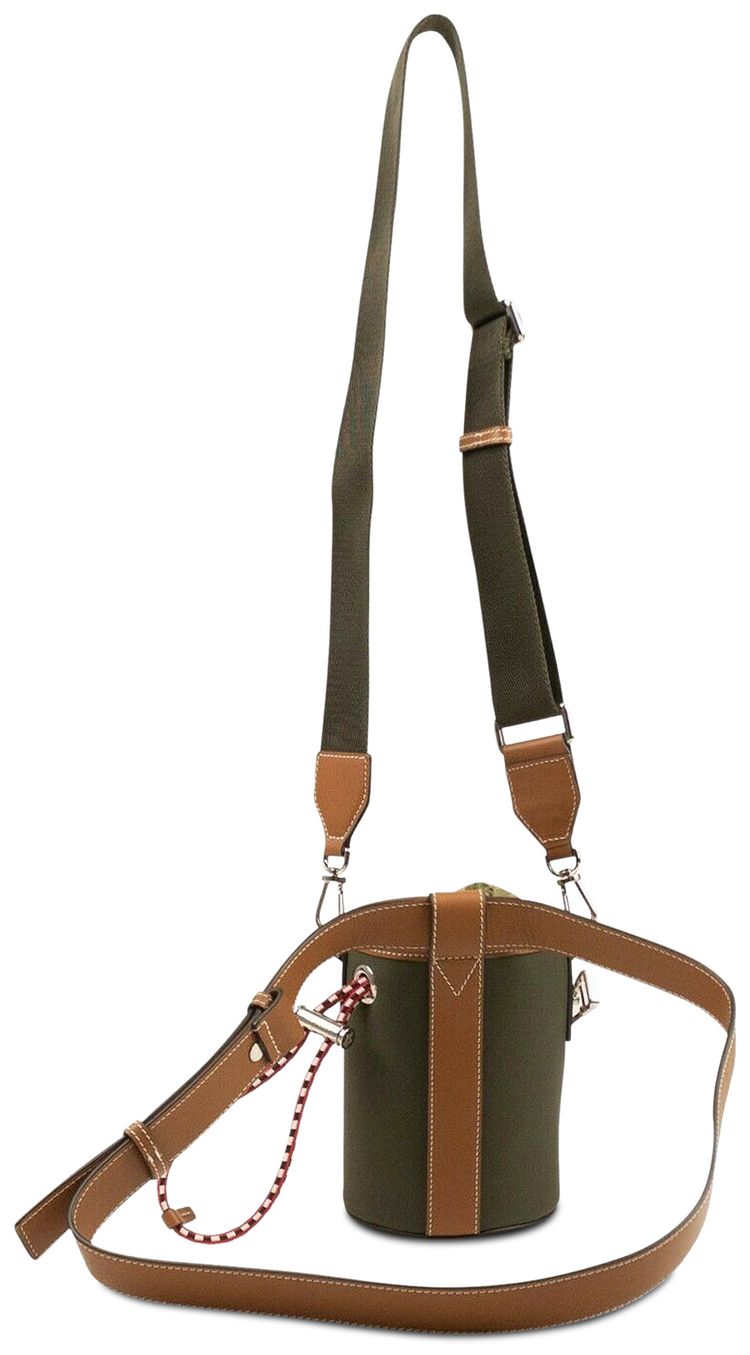 Moncler 1952 Leather Bucket Bag GreenBrown