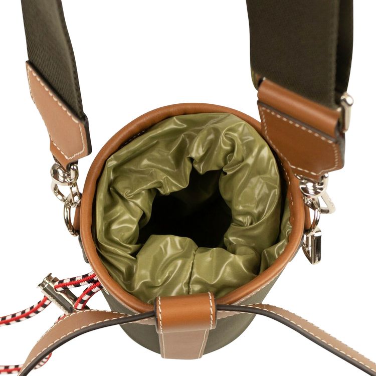 Moncler 1952 Leather Bucket Bag GreenBrown