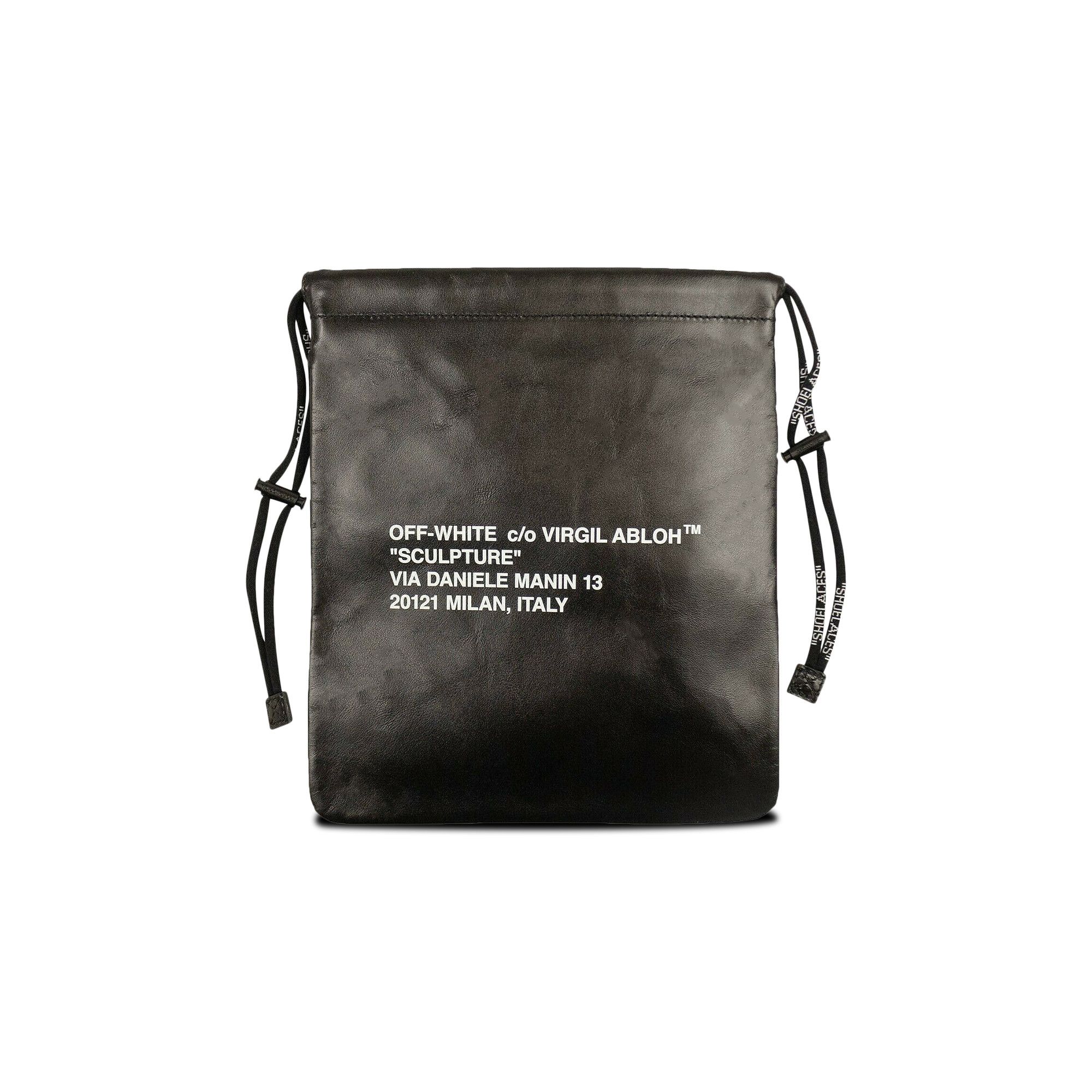 Buy Off White Leather Drawstring Bag Black OWNA080E199830991001 GOAT