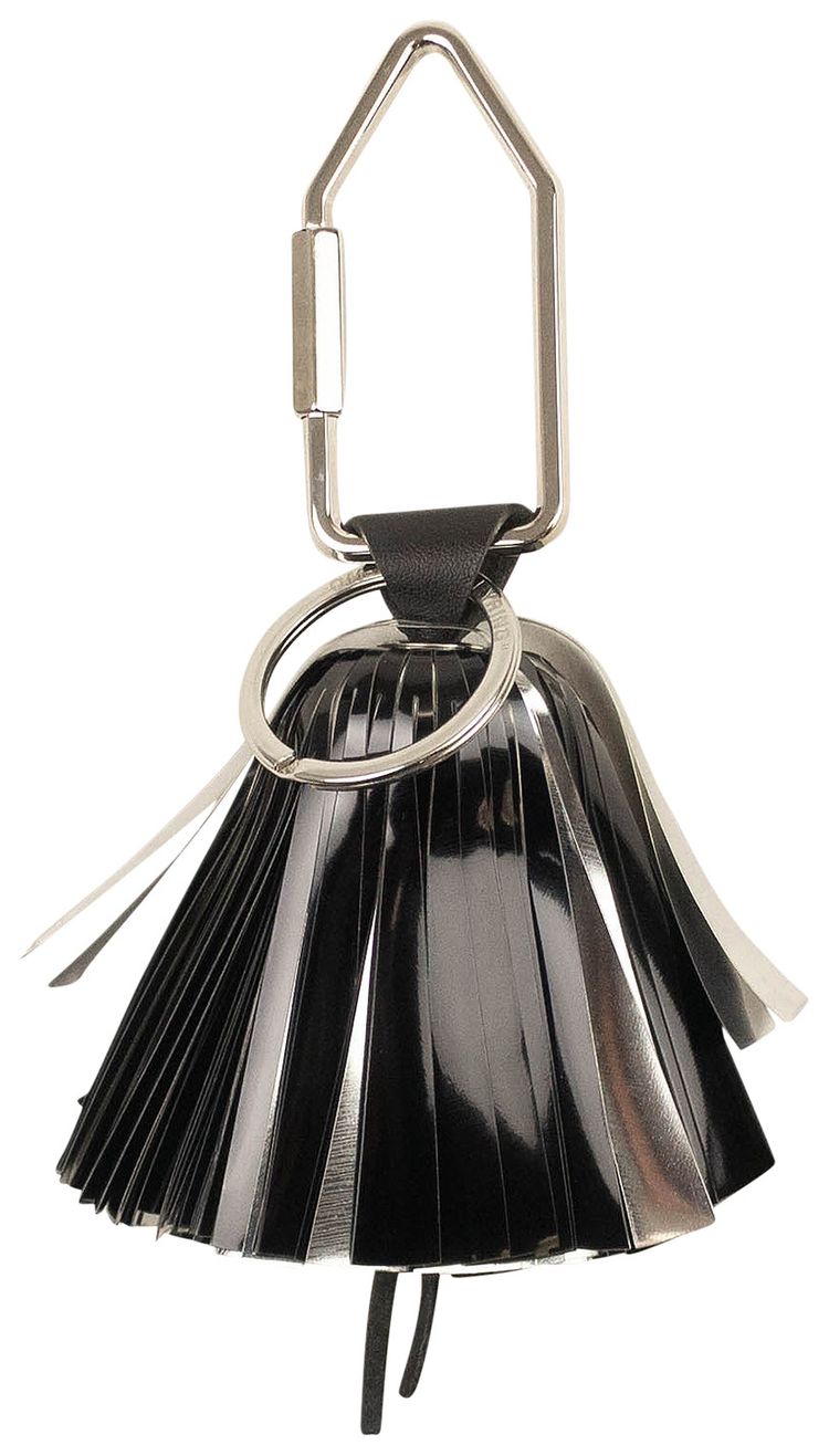 Off White Pom Pom Keyring BlackSilver