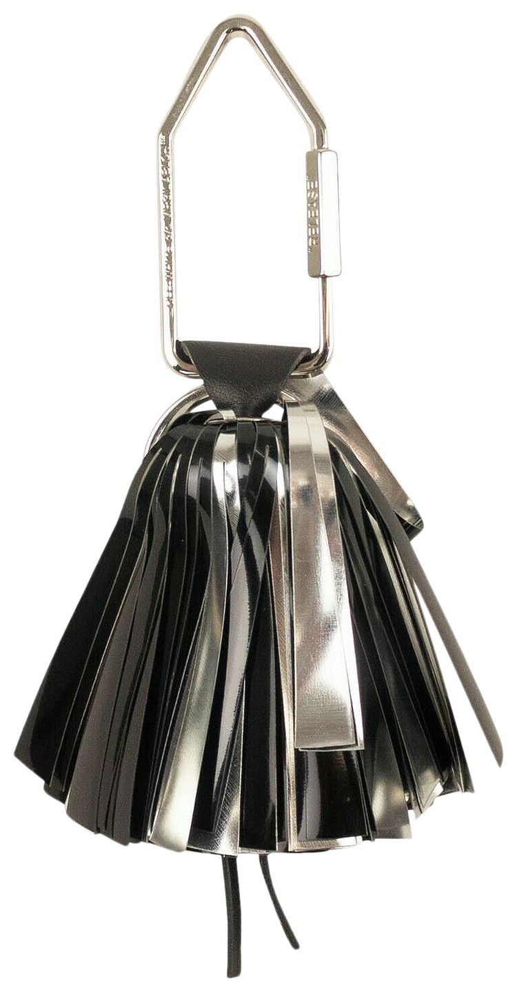 Off White Pom Pom Keyring BlackSilver