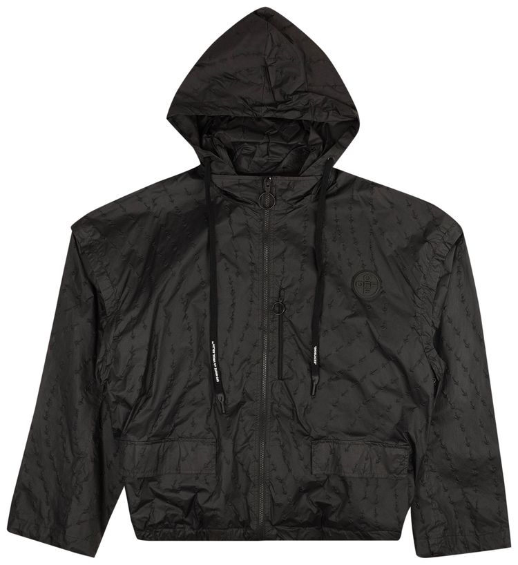 Off White Logo Patch Field Jacket Black