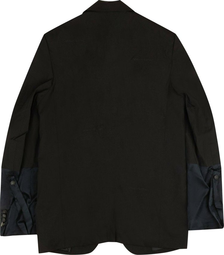 Off White Parachute Sleeve Blazer Black