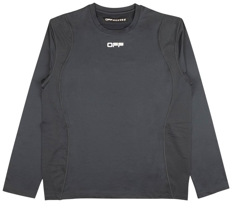 Off White Active Long Sleeve T Shirt Grey