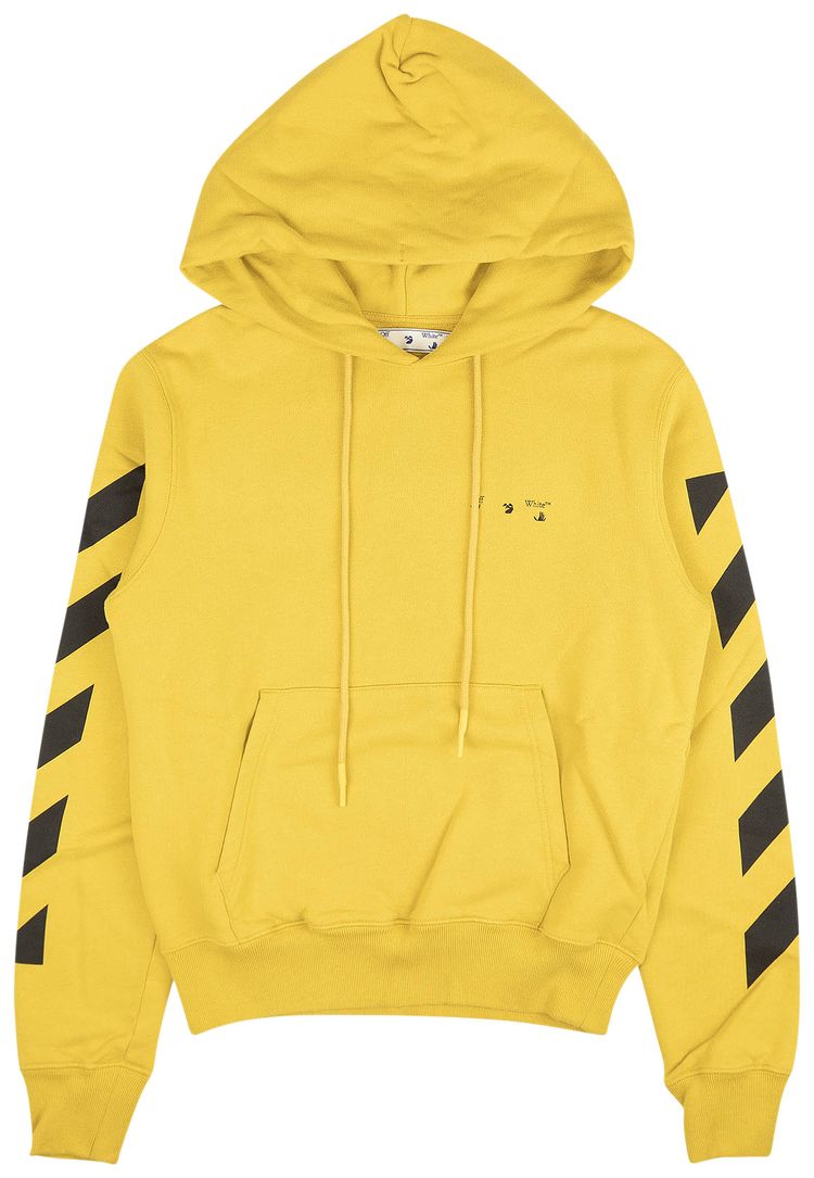 Off White Diag Pencil Slim Hoodie Yellow