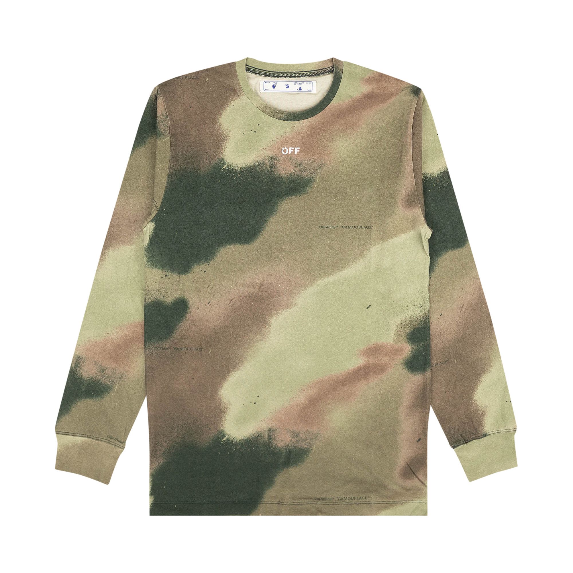 Off white camo long sleeve discount