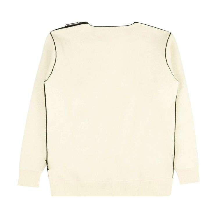 Off White Floral Crewneck Sweater White