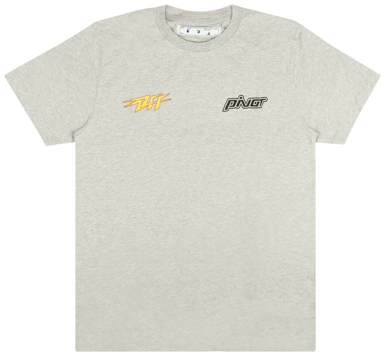 Off White Thunder Short Sleeve T Shirt Grey