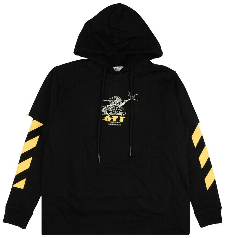 Off White Free Spirit Wizard Hoodie Black