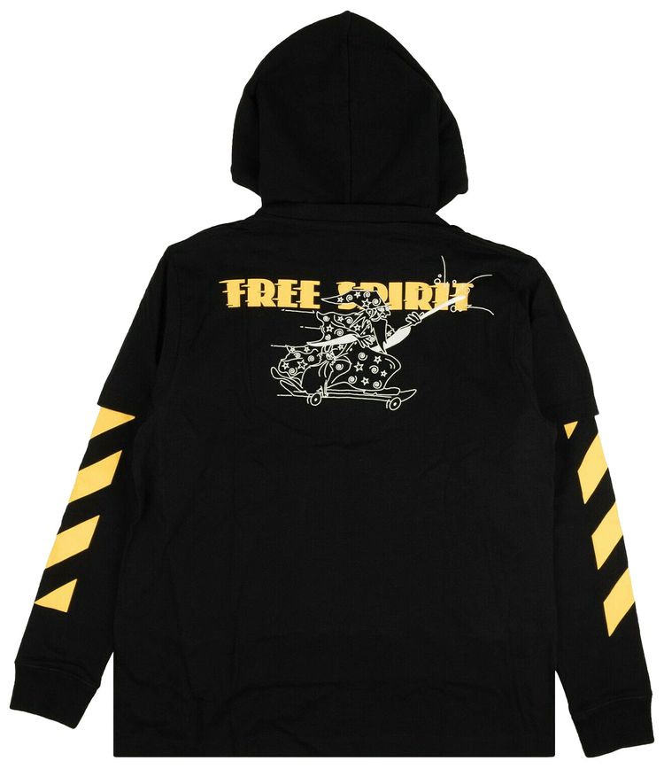 Off White Free Spirit Wizard Hoodie Black
