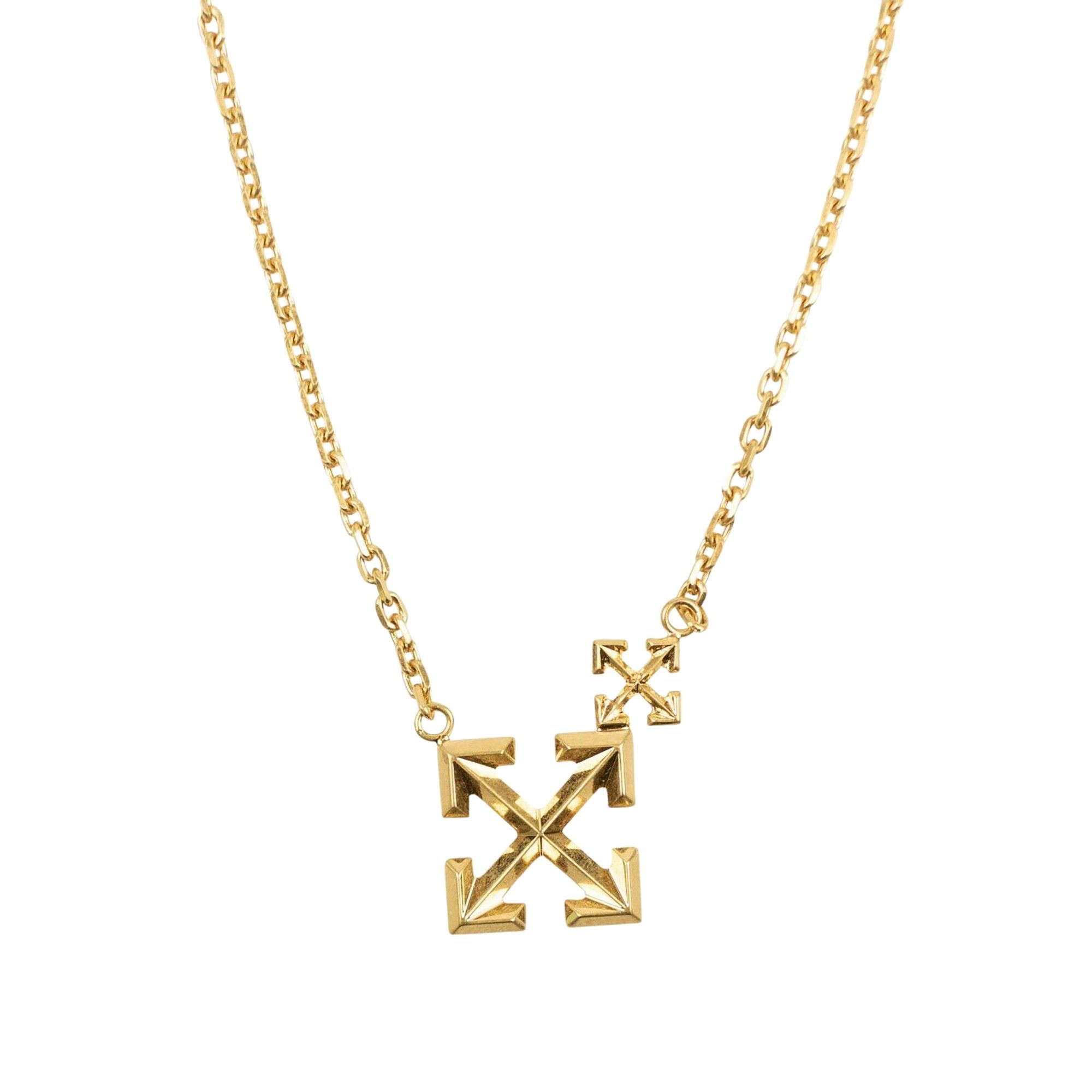 OFF-WHITE | BICOLOR ARROW NECKLACE SILVER/GOLD ネックレス Off-White Silver & Gold Bicolor Arrow Necklace Off-White