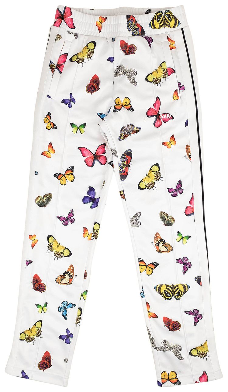Palm Angels Butterfly Print Track Pants White