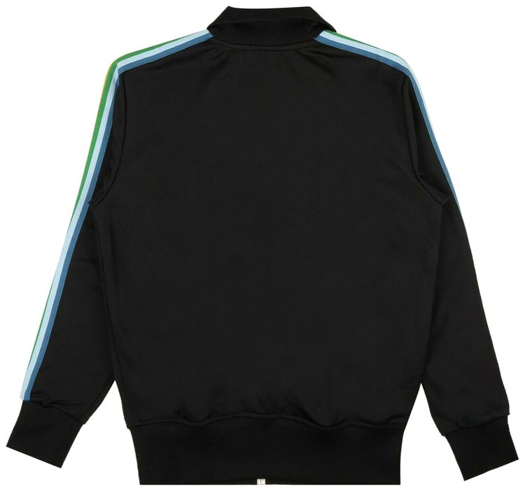 Palm Angels Zip Up Track Jacket BlackMulticolor