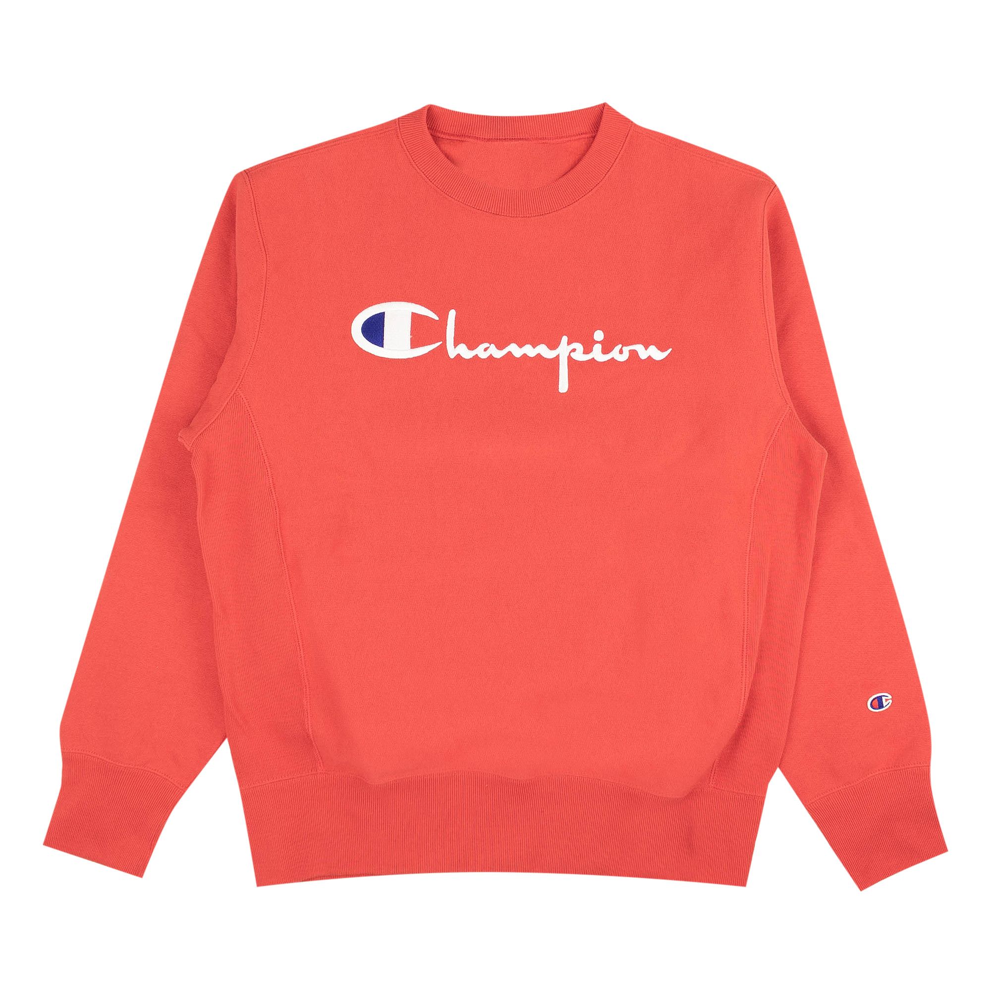 Champion red top crewneck sweatshirt