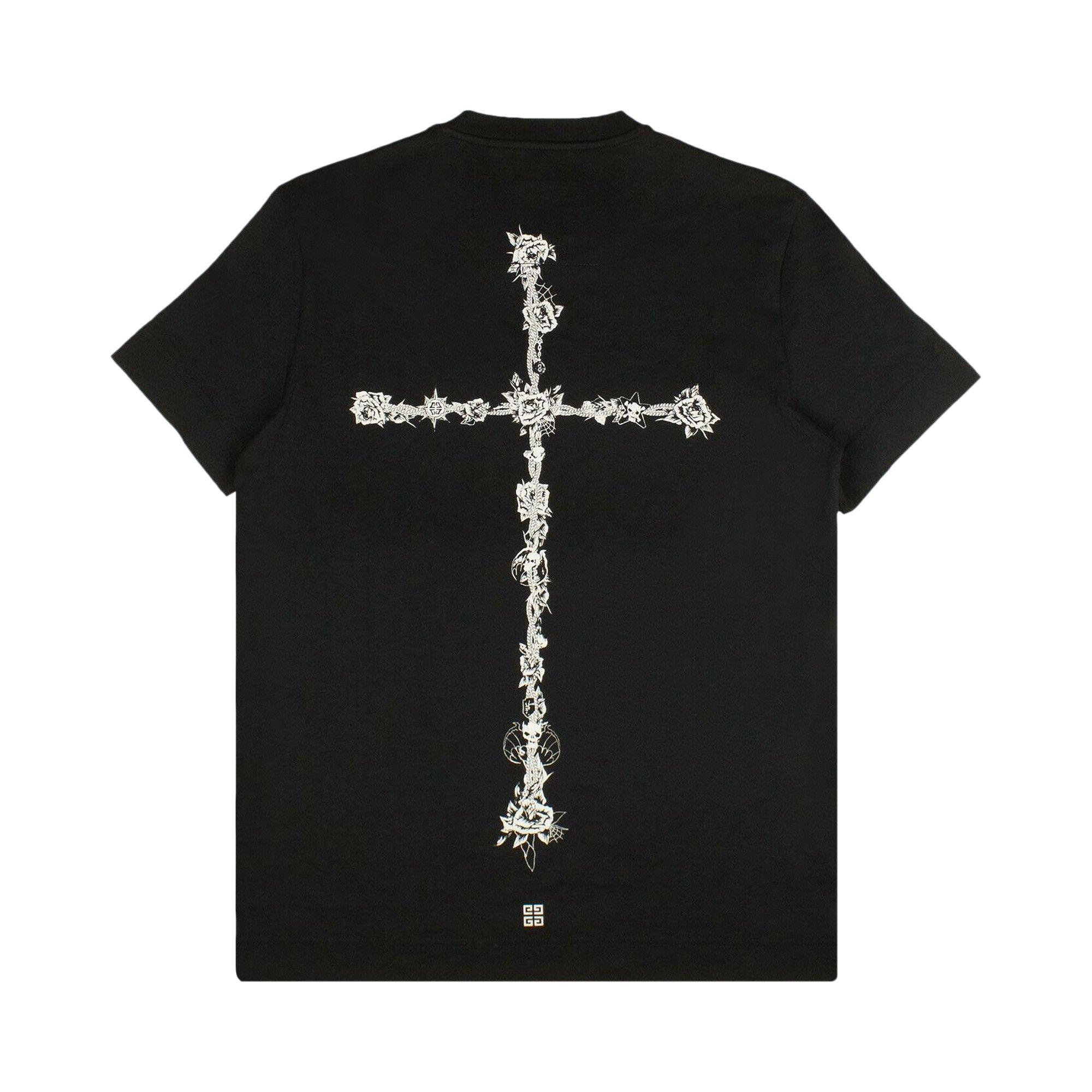 Buy Givenchy Short-Sleeve Flower Cross Slim Fit T-Shirt
