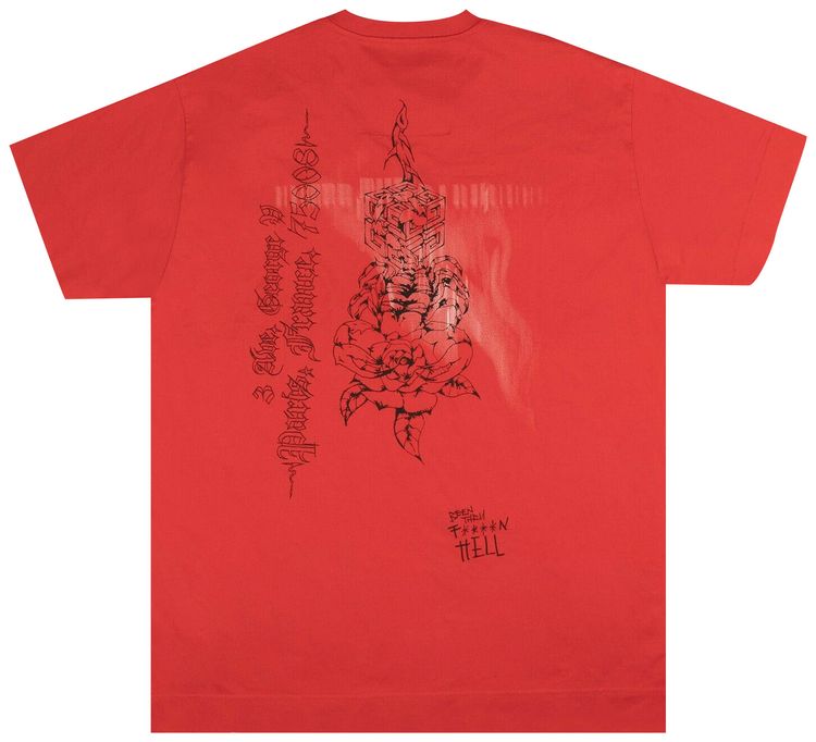Givenchy Scorpion  Dagger Been Thru F Hell T Shirt Red