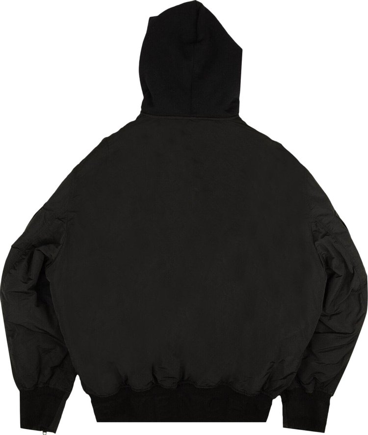 Givenchy Oversized Hooded Bomber Jacket Black