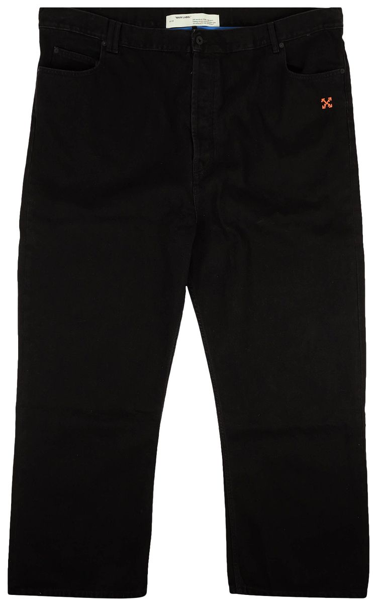 Buy OffWhite Oversized Diag Jeans 'Black' OMYA040F19E540241001 GOAT
