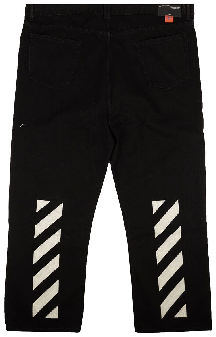 Off White Oversized Diag Jeans Black