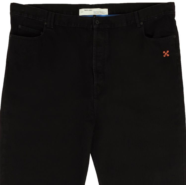 Off White Oversized Diag Jeans Black