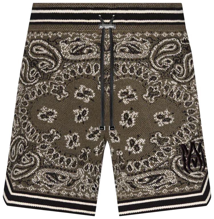 Amiri Bandana Shorts Green
