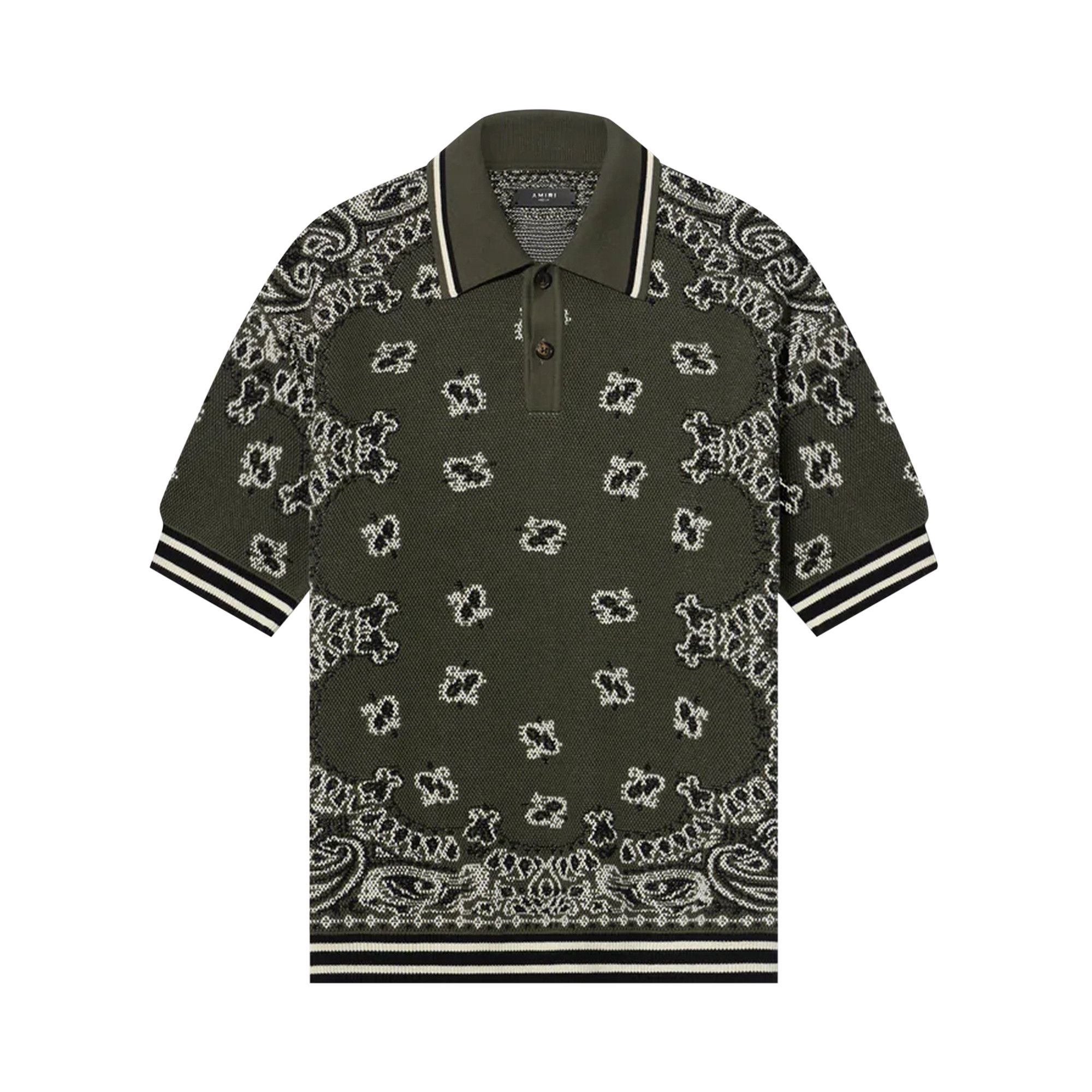 Buy Amiri Bandana Polo Green PF22MKS003 GREE GOAT