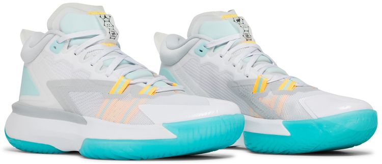 Air Jordan Zion 1 PF White Dynamic Turquoise