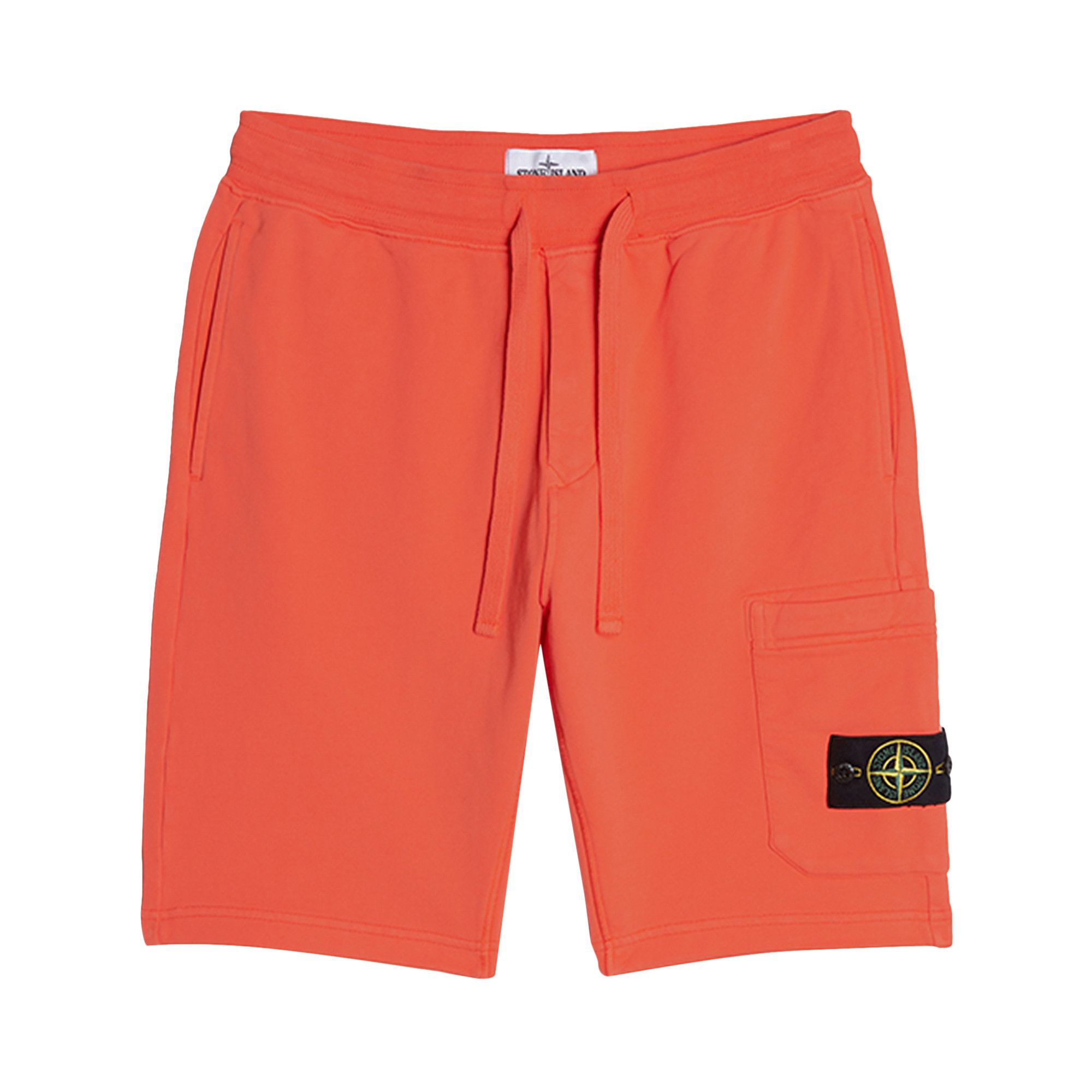 Red stone island shorts deals