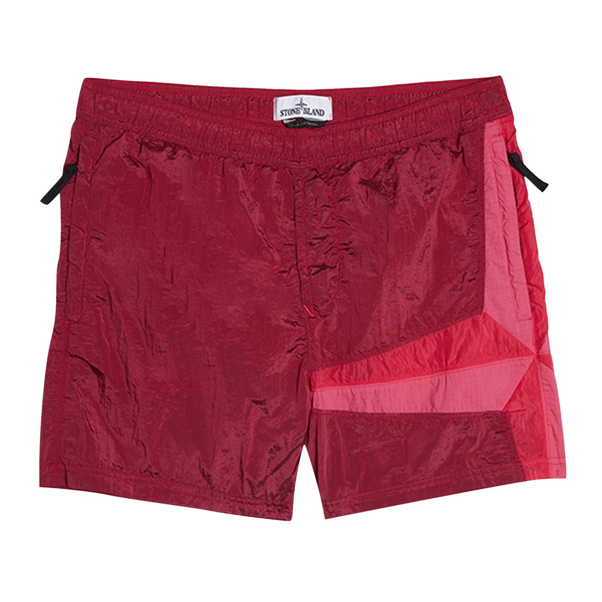 Red stone island swim shorts outlet