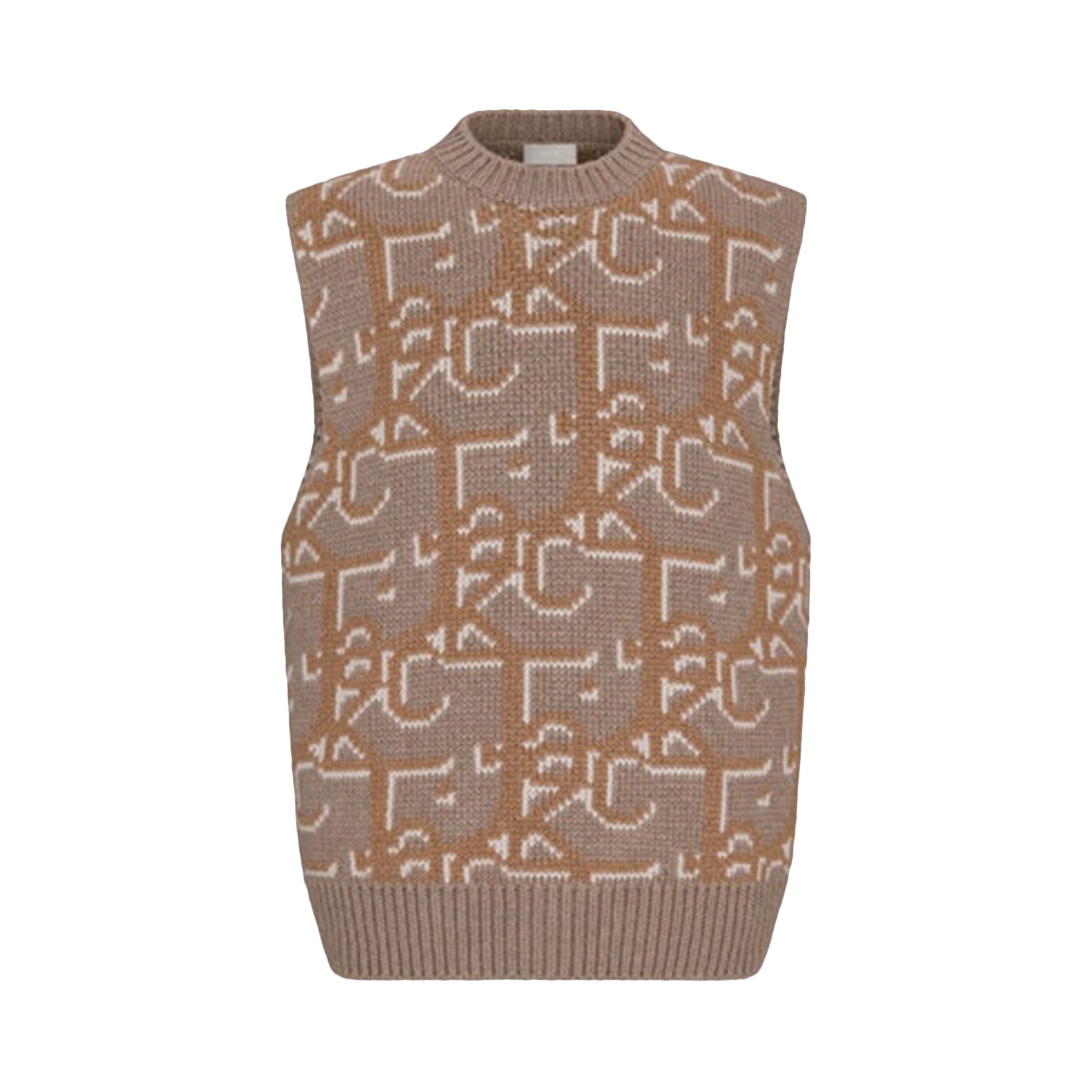 Buy Dior x Cactus Jack Oversized Sleeveless Sweater 'Beige/Brown ...