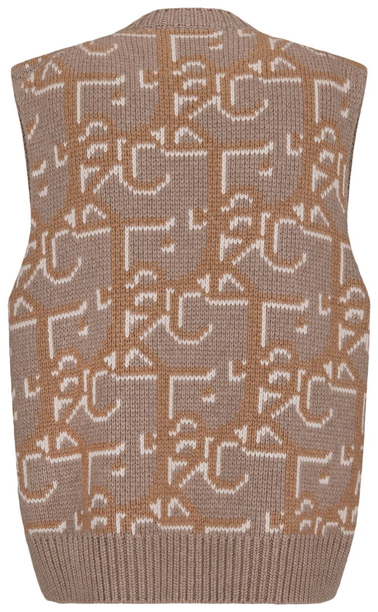 Dior x Cactus Jack Oversized Sleeveless Sweater BeigeBrown