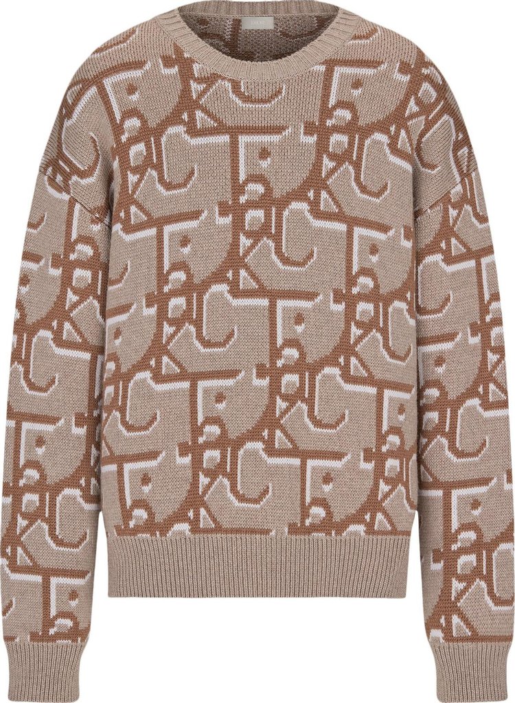 Dior x Cactus Jack Oversized Sweater 'Beige/Brown'