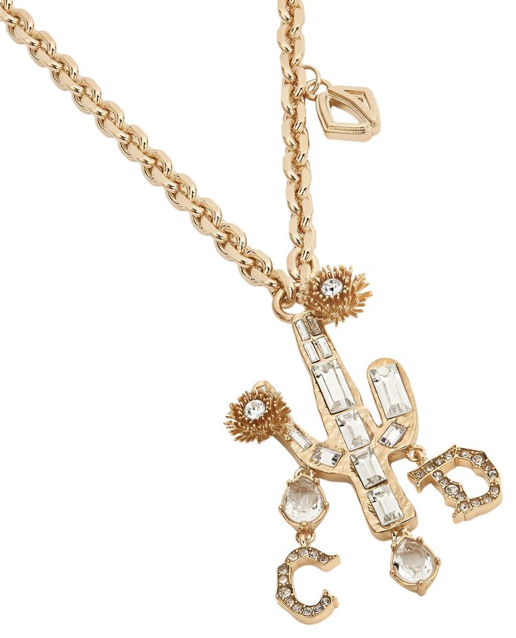 Dior x Cactus Jack Pendant Necklace Gold